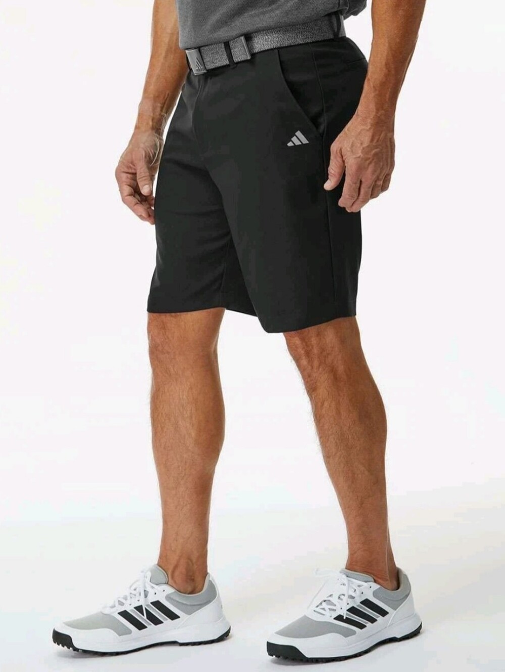 Adidas Ultimate365 8.5 Inseam 3 Stripe Black Golf Shorts Size 30